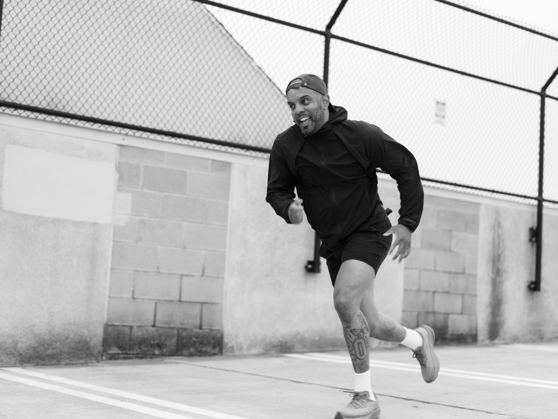 Mike Snape sprinting through a training session